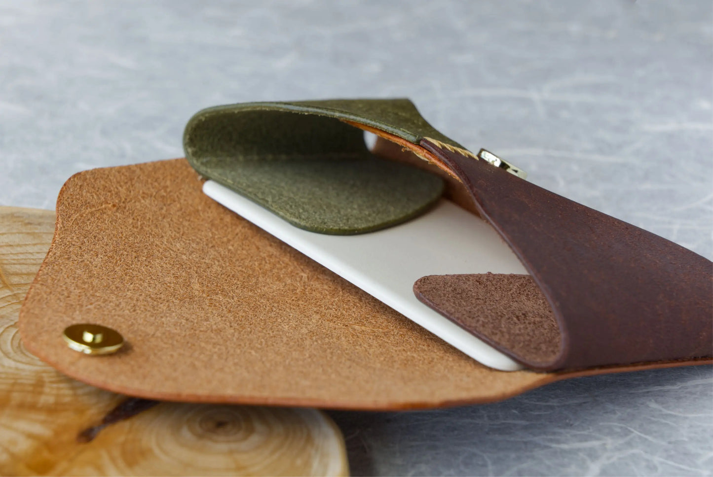 Tri-Colored Card Wallet