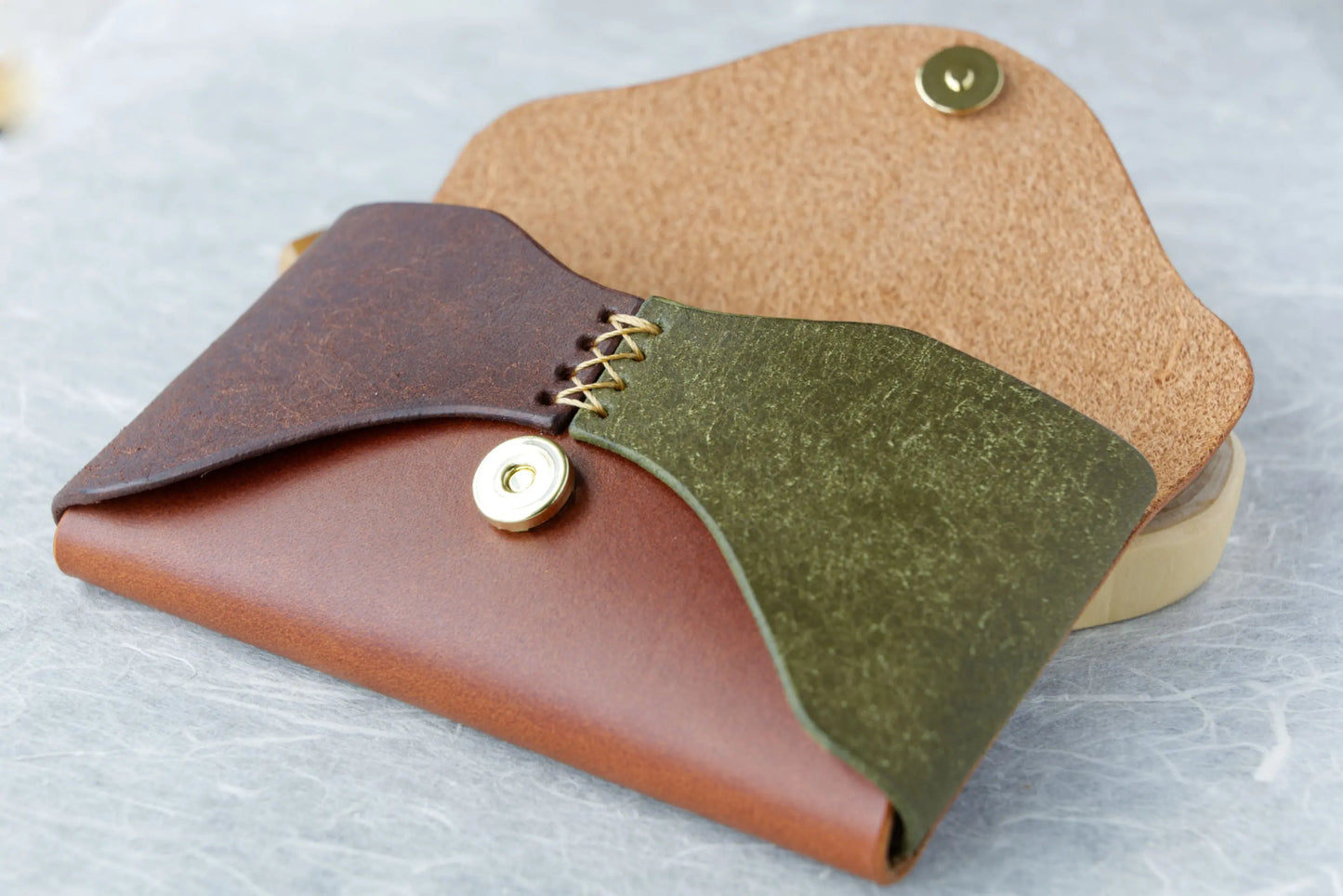 Tri-Colored Card Wallet